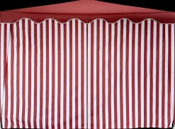 Sidevæg 3m uden vindue - Rød/hvid| Pavilloner, Partytelte Og Tilbehør