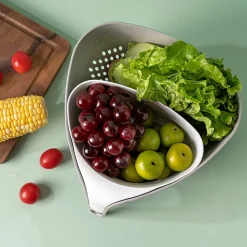 Sigte i plast grå/hvid - 2 dele| Køkkenredskaber