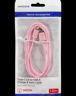SINOX USB-C kabel 1 meter - pink| Usb-Kabler