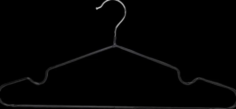 SJÖBO Bøjle i metal sort 8-pak| Garderobe Og Opbevaring