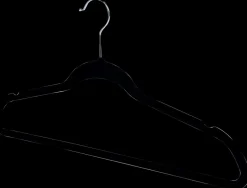 SJÖBO Bøjle i velour sort 5-pak| Garderobe Og Opbevaring