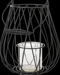 SJÖBO Lanterne med glasindsats H. 33 cm - metal| Dekoration|Øvrig Belysning