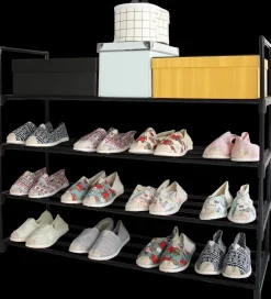 SJÖBO Skoreol med 4 hylder| Garderobe Og Opbevaring