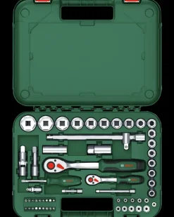 Bosch Skraldesæt 1/4" og 1/2" 57 dele| Topnøglesæt Og Skralder