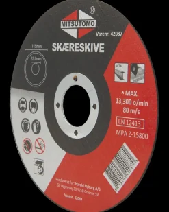 Mitsutomo Skæreskive Ø115 x 1 mm| Skære- Og Slibeskiver