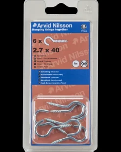 Arvid Nilsson Skruekrog Ø2,7 x 40 mm 6-pak| Kroge Og Ophæng