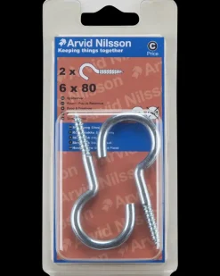Arvid Nilsson Skruekrog Ø6 x 80 mm 2-pak| Kroge Og Ophæng