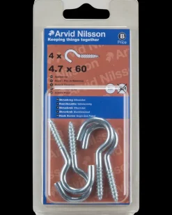 Arvid Nilsson Skruekrog Ø4,7 x 60 mm 4-pak| Kroge Og Ophæng