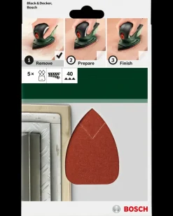 Bosch Slibepapir 95 x 135 mm K40 - 5-pak| Slibepapir