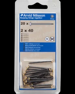 Arvid Nilsson Søm mess.hoved 2 x 40 mm 20-pak| Søm Og Kramper