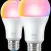 WiZ Smart LED-pære 7W E27 A60 - 2-pak| Led-Pærer