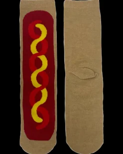 Sokker med madmotiver, Hotdog| Strømper Og Arbejdsstrømper