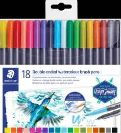Staedtler Design Journey Dobbelttusser brush 18pak| Kontorartikler|Øvrige Hobbyartikler