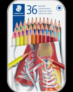 Staedtler Farveblyanter i metalæske 36-pak| Øvrige Hobbyartikler