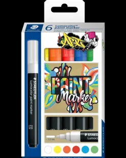 Staedtler Lumocolor paintmarker pen 6-pak| Øvrige Hobbyartikler