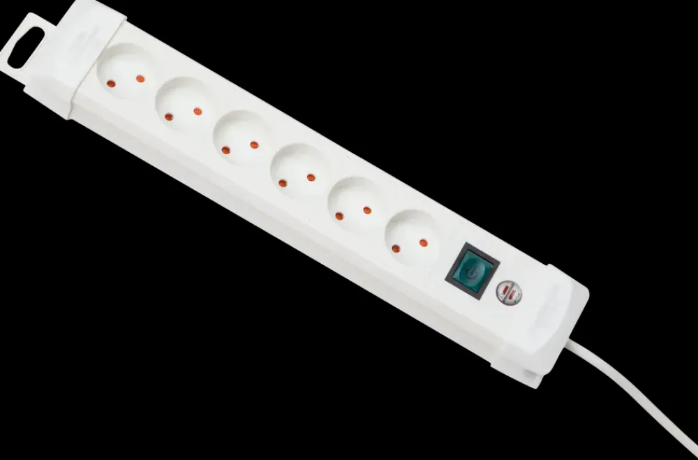 Brennenstuhl Stikdåse 6 udtag - hvid| Stikdåser