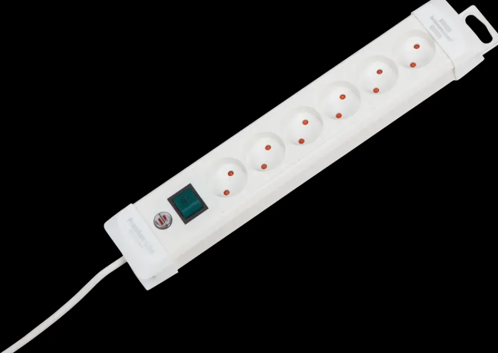 Brennenstuhl Stikdåse 6 udtag - hvid| Stikdåser