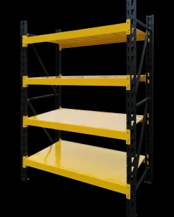 Stålreol 180 x 120 x 60 sort/gul| Stålreoler