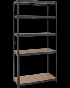 Stålreol med 5 hylder 180 x 90 x 40 cm| Stålreoler