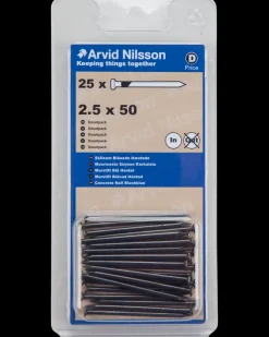 Arvid Nilsson Stålsøm hærdet 2,5 x 50 mm 25-pak| Søm Og Kramper