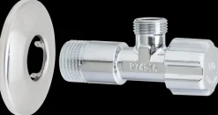 Stopventil 1/2" x 3/8" med roset| Haner Og Ventiler