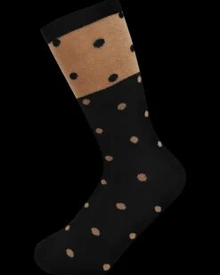Designed FOR YOU Strømper sort med prikker| Strømper Og Arbejdsstrømper
