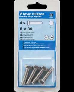 Arvid Nilsson Sætskrue A4 M8 x 30 mm 4 stk.| Maskinskruer, Bolte Og Møtrikker