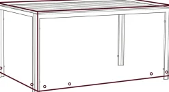 Sunsha Bordovertræk 75 x 90 x 150 cm - sort| Overtræk