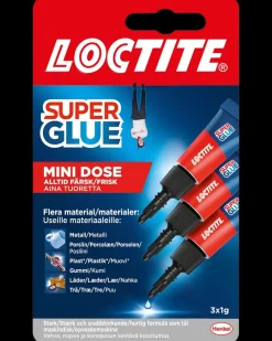 Loctite Super Glue Mini Trio - 3 x 1 g| Lim Og Klæber