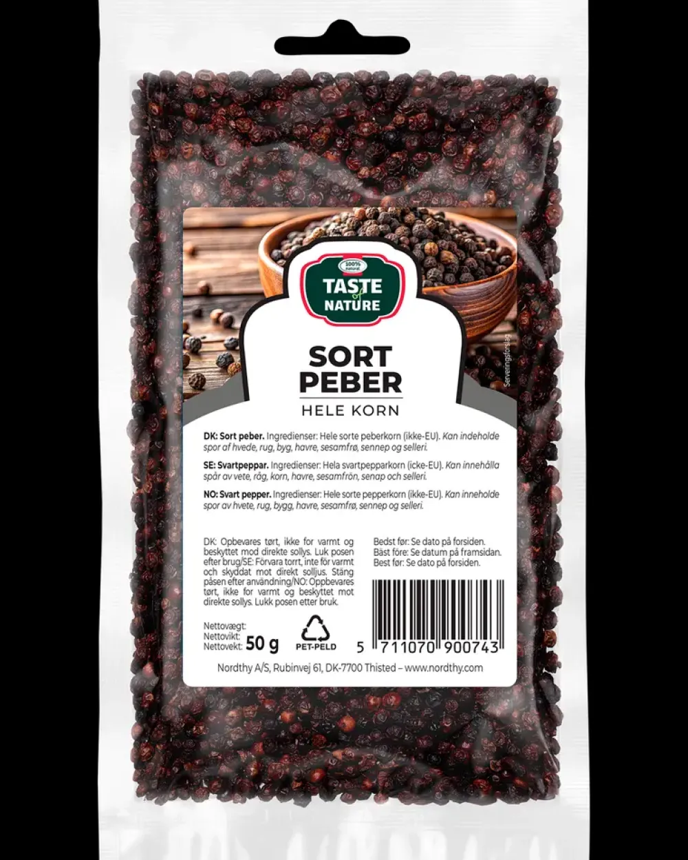 Taste of Nature – Sort Peber Hele Korn 50 g| Reserve- Og Løsdele|Grilltilbehør