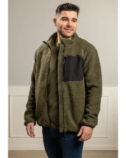 Teddy Pile jakke army str. XL| Jakker Og Veste