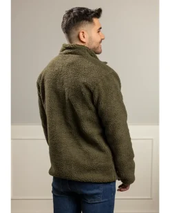 Teddy Pile jakke army str. L| Jakker Og Veste