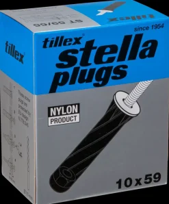Tillex Plugs pan 5 x 65 mm - sort 25-pak| Dyvler Og Plugs