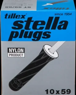 Tillex Plugs pan 5 x 65 mm - sort 25-pak| Dyvler Og Plugs