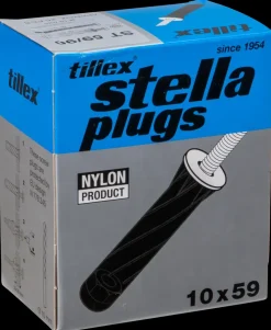 Tillex Plugs pan 5 x 90 mm - sort 25-pak| Dyvler Og Plugs