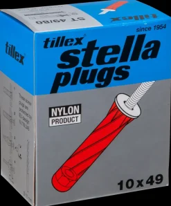 Tillex Plugs pan 5 x 80 mm - rød 25-pak| Dyvler Og Plugs