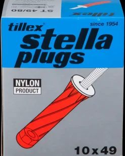 Tillex Plugs pan 5 x 80 mm - rød 25-pak| Dyvler Og Plugs