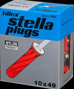 Tillex Plugs pan 5 x 80 mm - rød 25-pak| Dyvler Og Plugs