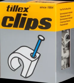 Tillex Skrueclips 18-22 mm - hvid| Kabelclips