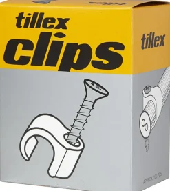 Tillex Skrueclips 14-18 mm - hvid| Kabelclips