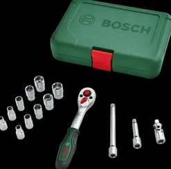 Bosch Topnøglesæt 1/4" - 14 dele| Topnøglesæt Og Skralder