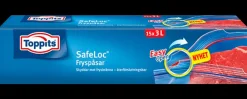 toppits Safeloc frysepose 3 L 15 stk.| Husholdningsartikler