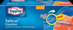 toppits Safeloc frysepose 1 L 20 stk.| Husholdningsartikler