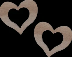 Træhjerter strøpynt 50-pak| Festartikler|Nytårspynt