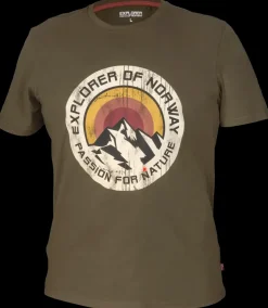 Explorer Of Norway T-shirt med logo - Grøn| T-Shirts Og Skjorter
