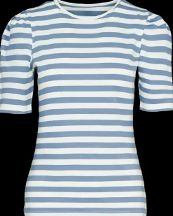 Designed FOR YOU T-shirt Stribet - Blå/hvid| T-Shirts Og Skjorter