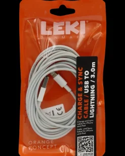 Leki Denmark USB til Lightning Kabel - 3.0 meter| Mobiltilbehør