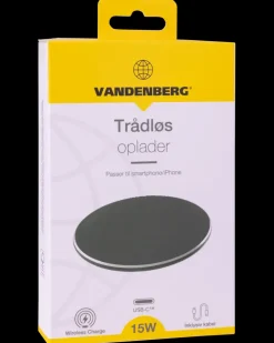 VANDENBERG Trådløs oplader 15 W| Mobiltilbehør