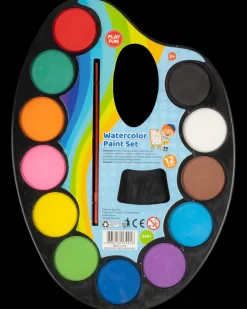 Vandfarvepalette med 12 farver| Øvrigt Legetøj