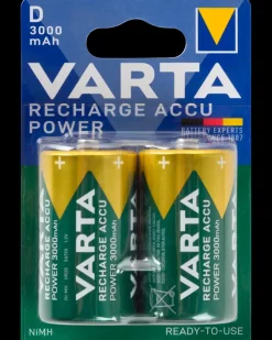 Varta Genopladelig batteri - D 3000mAh 2-pak| Batterier